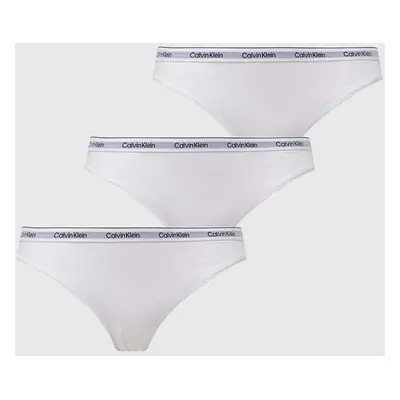 Kalhotky Calvin Klein Underwear 3-pack bílá barva, 000QD5207E