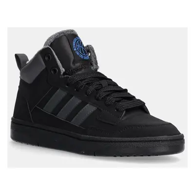 Dětské sneakers boty adidas RAPID COURT MID WINTERIZED černá barva, JR2804