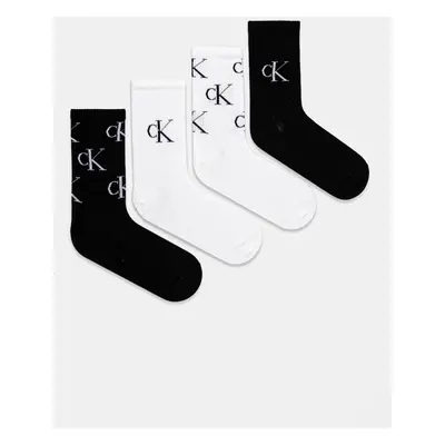 Ponožky Calvin Klein Jeans 4-pack dámské, černá barva, 701229463