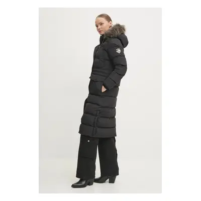 Bunda Superdry dámská, černá barva, zimní, W5011788A-02A