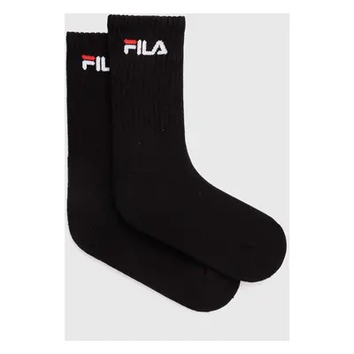 Ponožky Fila 2-pack černá barva, F4401