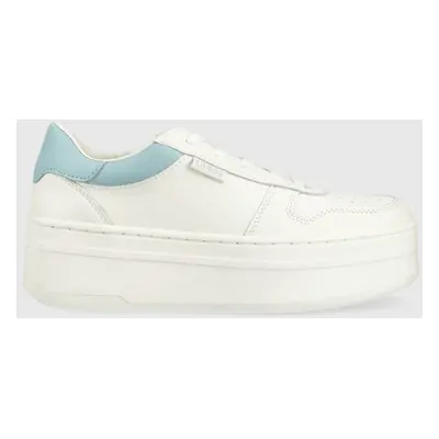 Kožené sneakers boty Guess LIFET bílá barva, FL6LIF LEA12