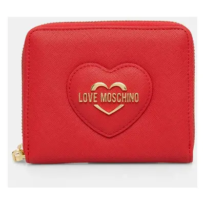 Peněženka Love Moschino červená barva, JC5733PP0L