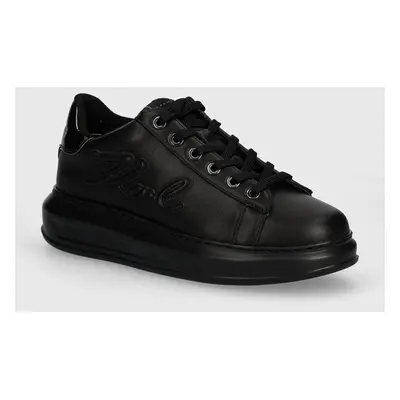 Kožené sneakers boty Karl Lagerfeld KAPRI černá barva, KL62511A