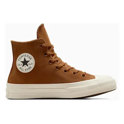 Semišové tenisky Converse Chuck 70 hnědá barva, A11135C