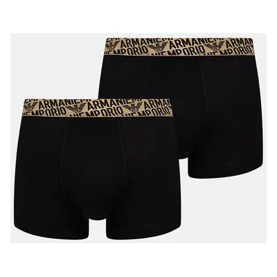 Boxerky Emporio Armani Underwear 2-pack pánské, černá barva, 111210 4F598