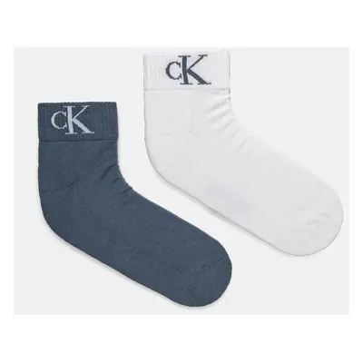 Ponožky Calvin Klein Jeans 2-pack pánské, modrá barva, 701228805