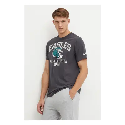 Bavlněné tričko Nike Philadelphia Eagles šedá barva, s potiskem, N199-06F-86-5F1