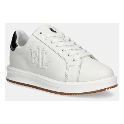 Kožené sneakers boty Lauren Ralph Lauren Ainsley bílá barva, 802959226001