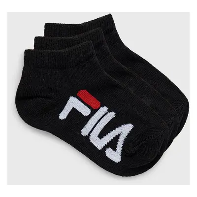 Dětské ponožky Fila (3-pack) černá barva