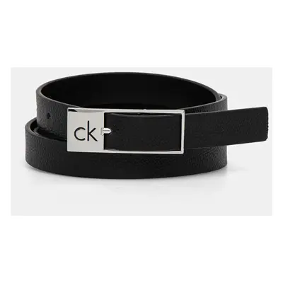 Kožený pásek Calvin Klein dámský, černá barva, K60K612864