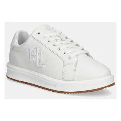 Kožené sneakers boty Lauren Ralph Lauren Ainsley bílá barva, 802959228001