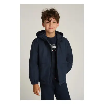 Dětská bunda Tommy Hilfiger tmavomodrá barva, KB0KB09365