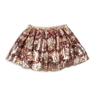 Sukně Konges Sløjd STARLA BOW WOW SKIRT zlatá barva, mini, áčková, KS102173