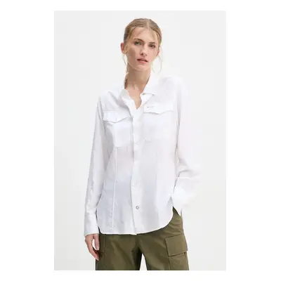 Košile G-Star Raw dámská, béžová barva, regular, s klasickým límcem, D25234-4304