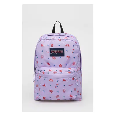 Batoh Jansport fialová barva, velký, vzorovaný