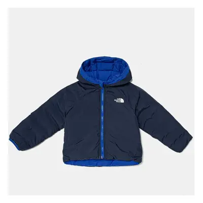 Dětská oboustranná bunda The North Face REVERSIBLE PERRITO HOODED JACKET modrá barva, NF0A88VJCZ