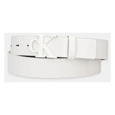 Kožený pásek Calvin Klein Jeans dámský, béžová barva, K60K613125