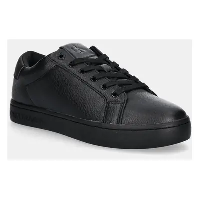 Kožené sneakers boty Calvin Klein Jeans CLASSIC CUPSOLE LOW OHB černá barva, YM0YM01164