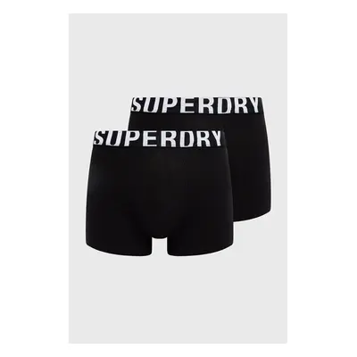 Boxerky Superdry (2-pack) černá barva