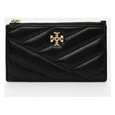 Kožená peněženka Tory Burch Kira černá barva, 156556.001