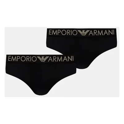 Kalhotky Emporio Armani Underwear 2-pack černá barva, 163334 4F235