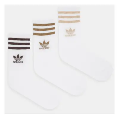 Ponožky adidas Originals 3-pack bílá barva, IX7513