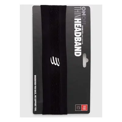 Čelenka Compressport Thin Headband On/Off černá barva, XBNU3919