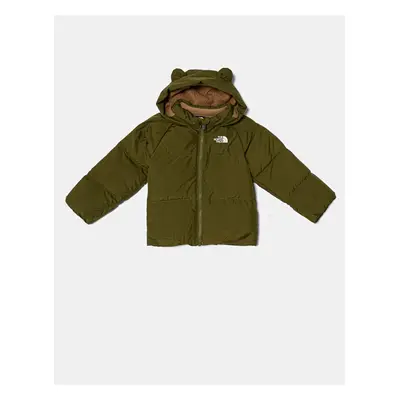 Dětská péřová bunda The North Face BABNORTH DOWN FLEECE LINED JACKET zelená barva, NF0A88W2PIB1