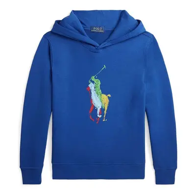 Dětská mikina Polo Ralph Lauren s kapucí, s potiskem