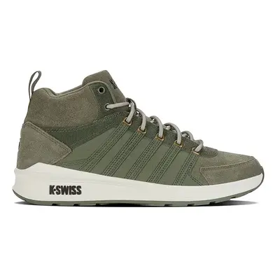 Kožené sneakers boty K-Swiss VISTA TRAINER MID WNT zelená barva, 07145.379.M