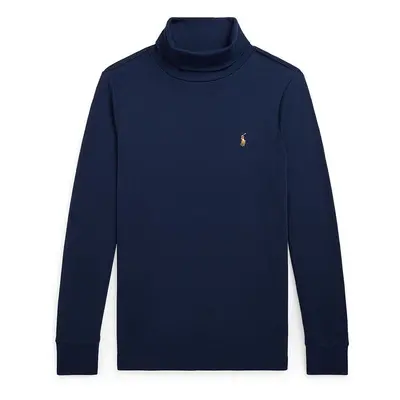 Dětské bavlněné tričko s dlouhým rukávem Polo Ralph Lauren tmavomodrá barva, 323952435002