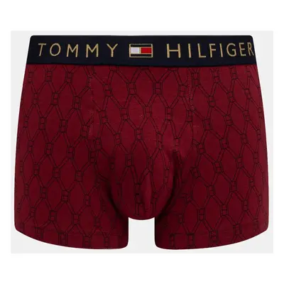 Boxerky Tommy Hilfiger pánské, vínová barva