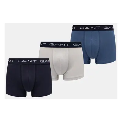 Boxerky Gant 3-pack pánské, šedá barva, 902433003