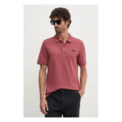 Polo tričko Calvin Klein oranžová barva, K10K111196