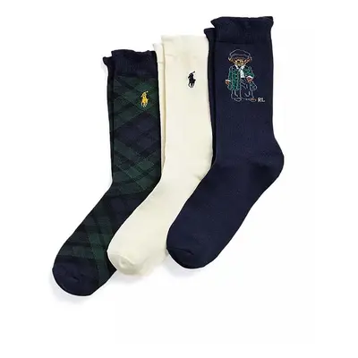 Dětské ponožky Polo Ralph Lauren 3-pack šedá barva, 448958814001