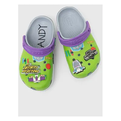 Dětské pantofle Crocs TOY STORY BUZZ CLASSIC CLOG zelená barva