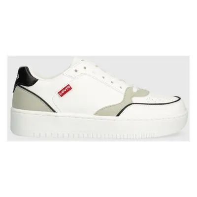 Sneakers boty Levi's PAIGE bílá barva, 235651.51