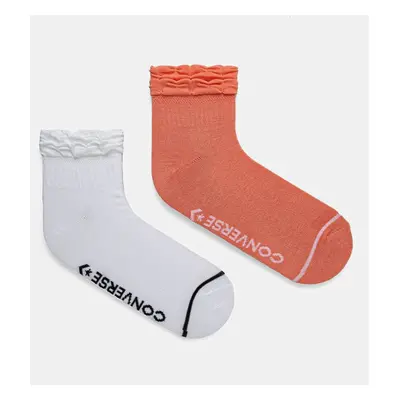 Ponožky Converse 2-pack dámské, bílá barva, E1306W-2001