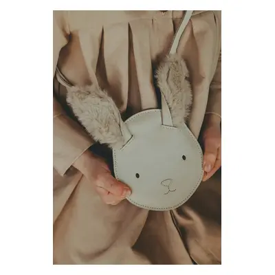 Dětská kožená kabelka Donsje Britta Exclusive Purse Rabbit béžová barva, 5002024