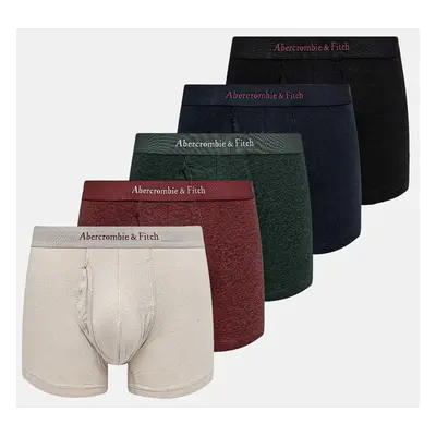 Boxerky Abercrombie & Fitch 5-pack pánské, tmavomodrá barva, KI114-4040