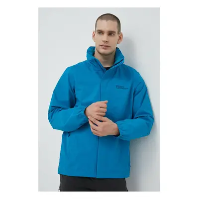 Outdoorová bunda Jack Wolfskin Stormy Point 2L JKT zelená barva, 1111142