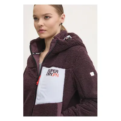 Bunda Superdry dámská, fialová barva, přechodná, W5011820A-C4J