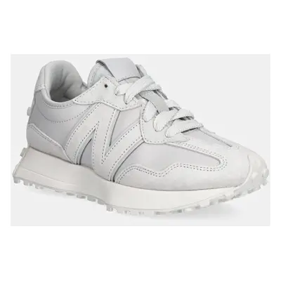 Semišové sneakers boty New Balance 327 šedá barva, U327LQ