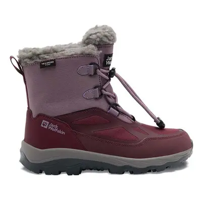 Dětské zimní boty Jack Wolfskin VOJO SHELL XT TEXAPORE MID fialová barva