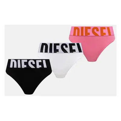 Tanga Diesel UFST-STARS-THREEPACK 3-pack černá barva, 00SE0K.0HMAU