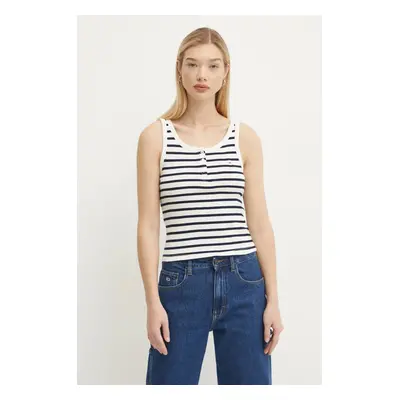 Top Tommy Jeans dámský, tmavomodrá barva, DW0DW19492