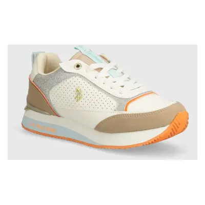 Sneakers boty U.S. Polo Assn. FRISBY béžová barva, FRISBY003W 4YN1