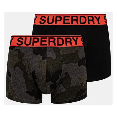 Boxerky Superdry 2-pack pánské, černá barva, M3110461A-CS4