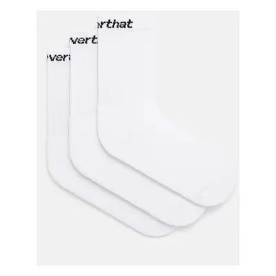 Ponožky thisisneverthat SP-Logo Socks 3-Pack pánské, bílá barva, TN241WUNSO01